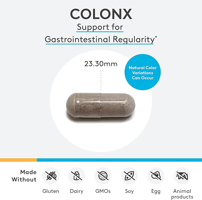 XYMOGEN ColonX Supplement - Magnesium Citrate Cape Aloe + Triphala Capsules for Digestive Health - Magnesium Supplement - Gut Cleanse + Gut Support (120 Capsules)