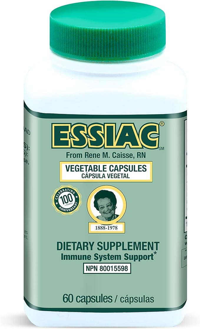 ESSIAC Tea All-Natural Herbal Extract Capsules – 60 Capsules | Powerful Antioxidant Blend to Help Promote Overall Health &amp Well-Being | Original Formula Since 1922