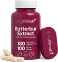 LongLifeNutri Butterbur Extract 100mg - Petasites Hybridus Root Extract 180 Vegetarian Capsules 6 Month Supply Organic Supplement for Head Comfort &amp Neural Calm GMP Certified Made in USA