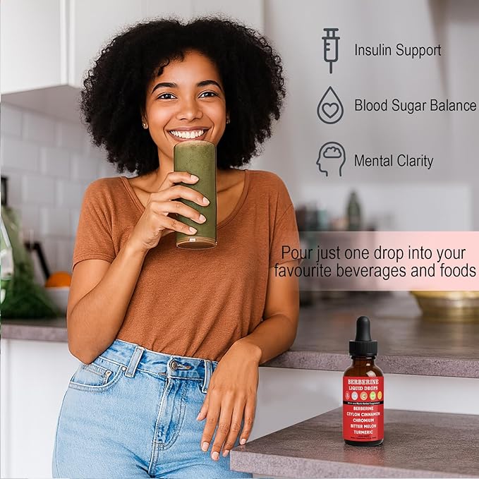 Glucora Berberine Nutrapure Berberine - Cavora Ceylon Cinnamon Berberine Liquid Drops – Plant-Based Daily Wellness Support Mild Cinnamon Flavor Fast Absorption (1)