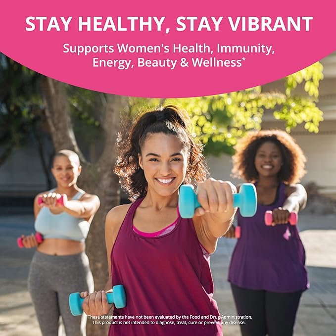 Multivitamin for Women with 39 Key Nutrients Essential Vitamins Minerals Horny Goat Weed Maca Wild Yam Red Clover Cranberry Arginine Herbal Supplement | 60 Vegan Capsules | 1 Month Supply