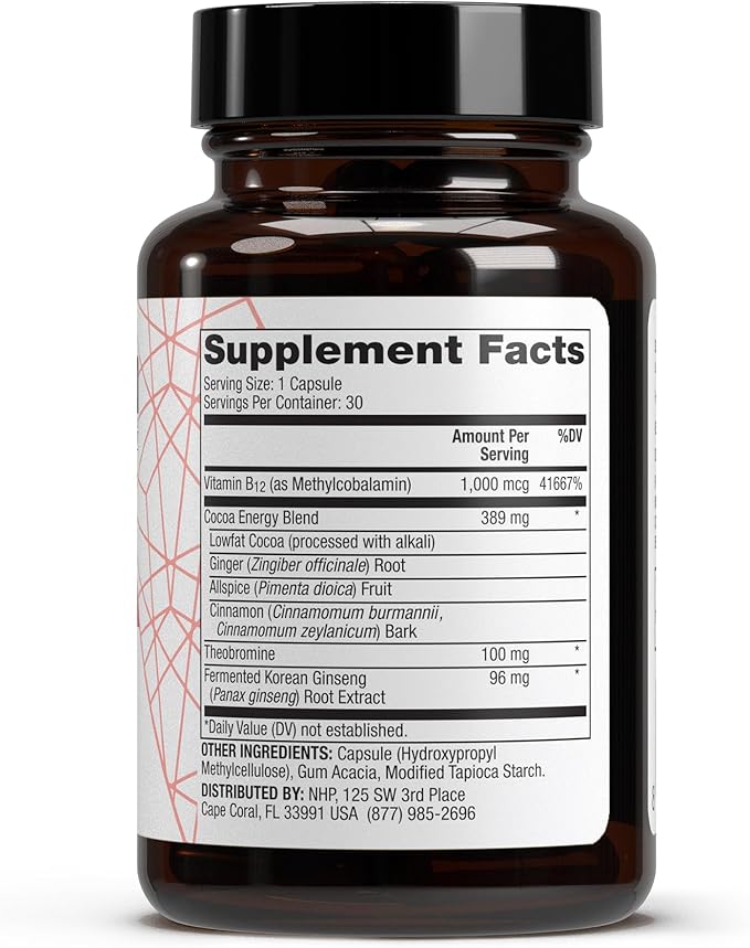 Dr. Mercola Pure Power Energy Boost 30 Servings (30 Capsules) Ginseng + B12 Dietary Supplement Boosts Physical &amp Mental Energy Non-GMO (Pack of 2)