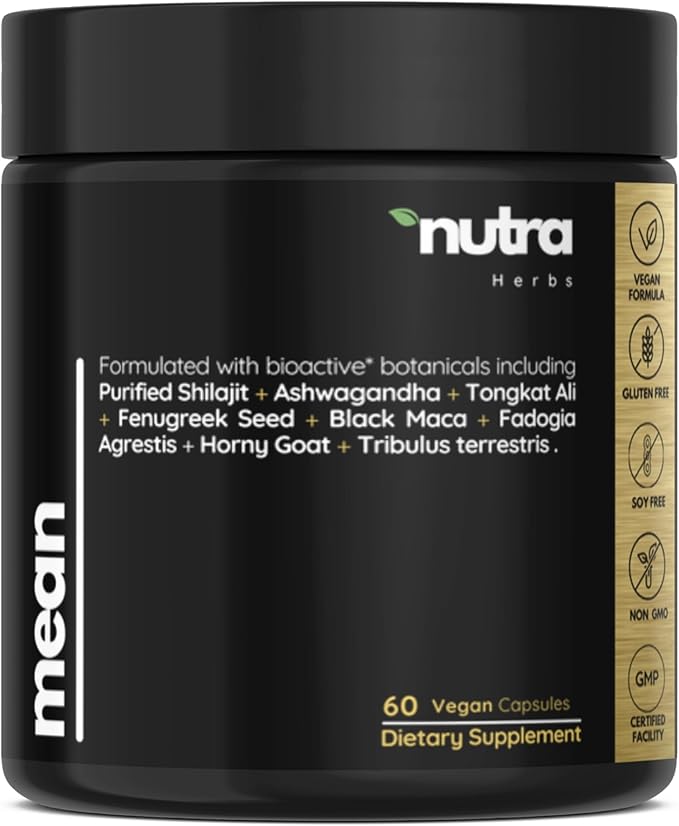 Men's Testosterone Support–10-in-1 Horny Goat Weed with Tongkat Ali Ashwagandha Shilajit Maca Fadogia Agrestis Tribulus &amp More – Energy Vitality &amp Libido Support – 60 Vegan Capsules