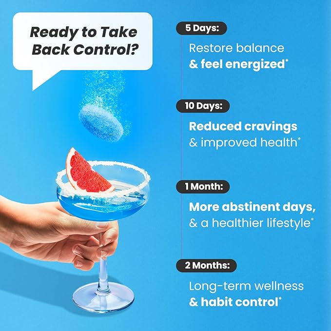 NoMoreDrinks Anti Alcohol Craving Supplement | Liver Detox &amp Combat Cravings | Energy Support Alcohol Replacement Drink | Organic Milk Thistle Supplement &amp Dandelion Root &amp 5HTP | (40) Ene