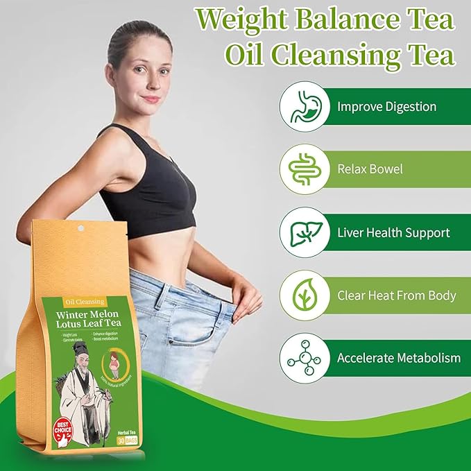 Baihuatang Winter Melon Lotus Leaf Tea 90 Bags|oil cleansing tea | Winter MelonOrange PeelCassia SeedLotus LeafRed RoseBarley 6 Ingredients Blend Formula