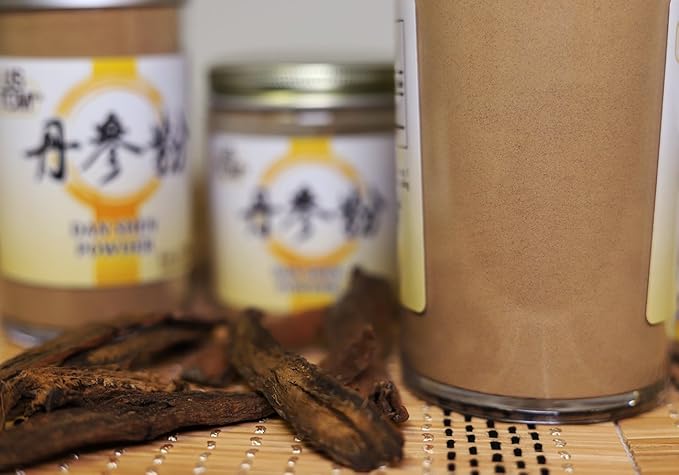 Dan Shen Powder Salvia Miltiorrhiza Powder Red Sage Root Powder 丹参粉 120mesh (8oz)