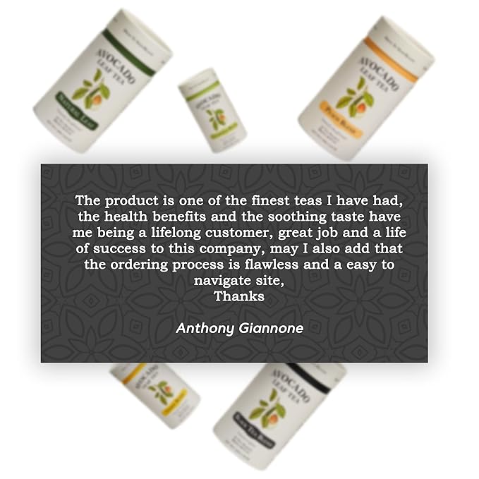 Avocado Leaf Tea Black Tea Blend 2 Pack - Lightly caffeinated | Healthy Tea | Immune Support | Cold Brew or Hot Tea | 30 Tea Bags - 60 Servings (Gluten Free &amp Non-GMO)