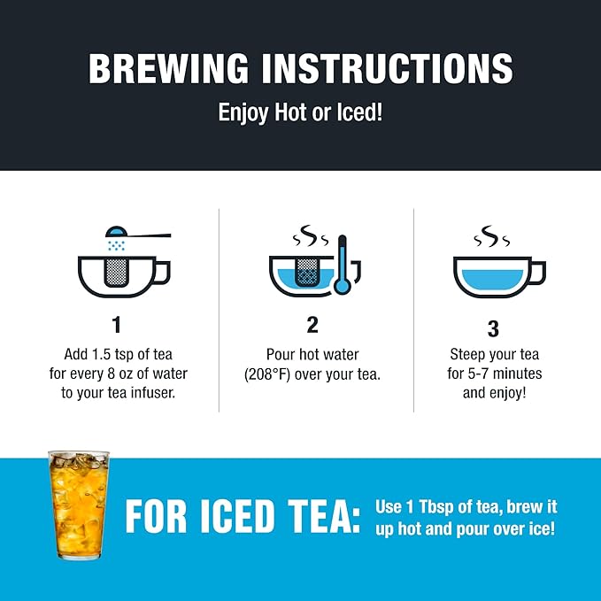 Tiesta Tea - Chamomile Mint Loose Leaf Chamomile Mint Herbal Tea Premium Caffeine-Free Blend Makes Hot or Iced &amp Up to 200 Cups 8oz Resealable Bulk Pouch