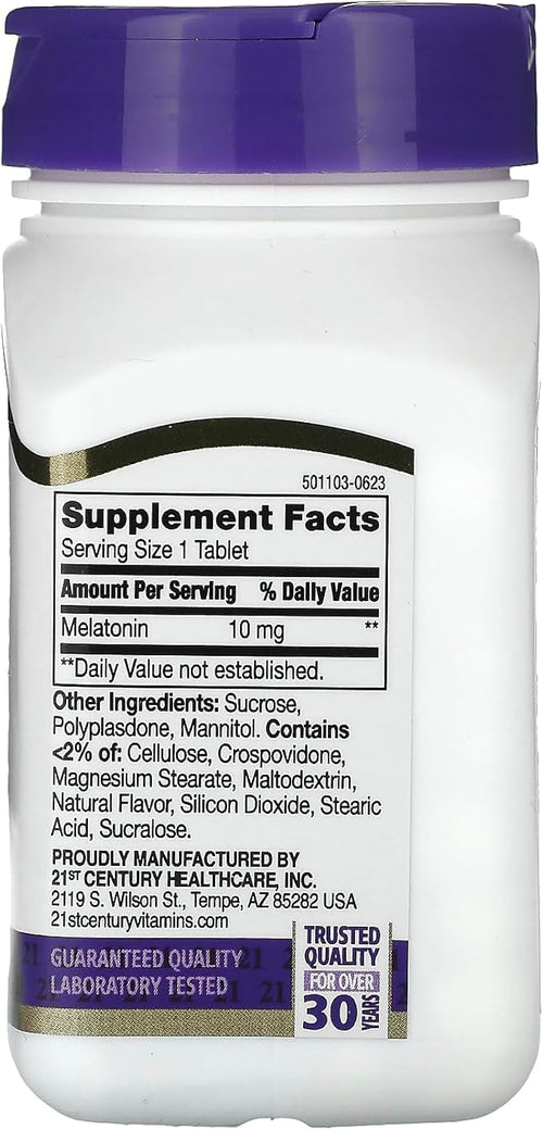 21st Century Extra Strength Melatonin Quick Dissolve Cherry 10 mg 360 Tablets