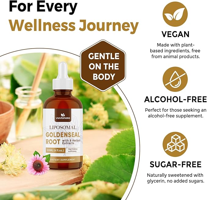 Goldenseal Root Extract 3000mg – Goldenseal Tincture for Immune &amp Respiratory – Fast Absorbing Sugar-Free Vegan – 120 mL (4 fl oz)