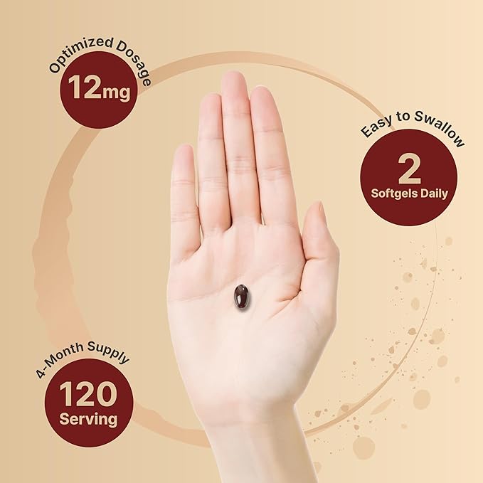 NatureBell Maximum Strength Astaxanthin 12mg 240 Softgels - 4 Month Supply - Natural Antioxidant from Haematococcus Pluvialis Microalgae | Non-GMO Gluten Free