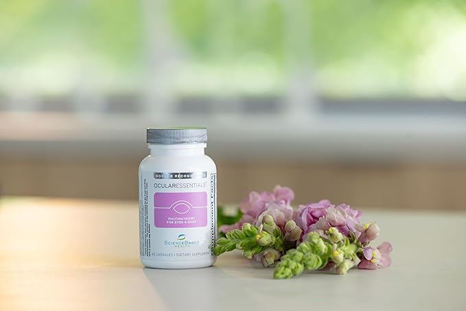 ScienceBased Health OcularEssentials – Daily Multivitamin with Eye Health Support – 30+ Nutrients Including Lutein Zeaxanthin Resveratrol &amp Plant-Based Antioxidants – 60 Capsules