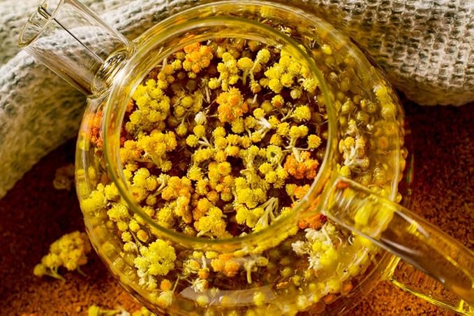 Immortelle (Helichrysum Graveolens) 2 OZ (57g) Loose Herbal Tea | Wild-Harvested from the Mountains of Armenia | Naturally Sourced with Rich Aroma and Distinct Flavor | Handpicked &amp Premium Qualit