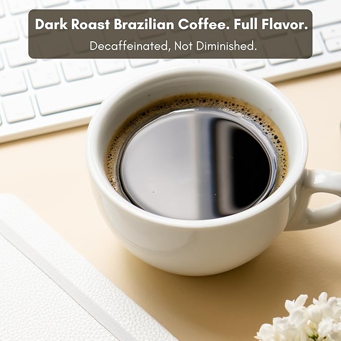 Civilized Coffee Premium Decaf Instant Coffee — Brazilian Dark Roast Decaffeinated Smooth &amp Rich (10 oz)