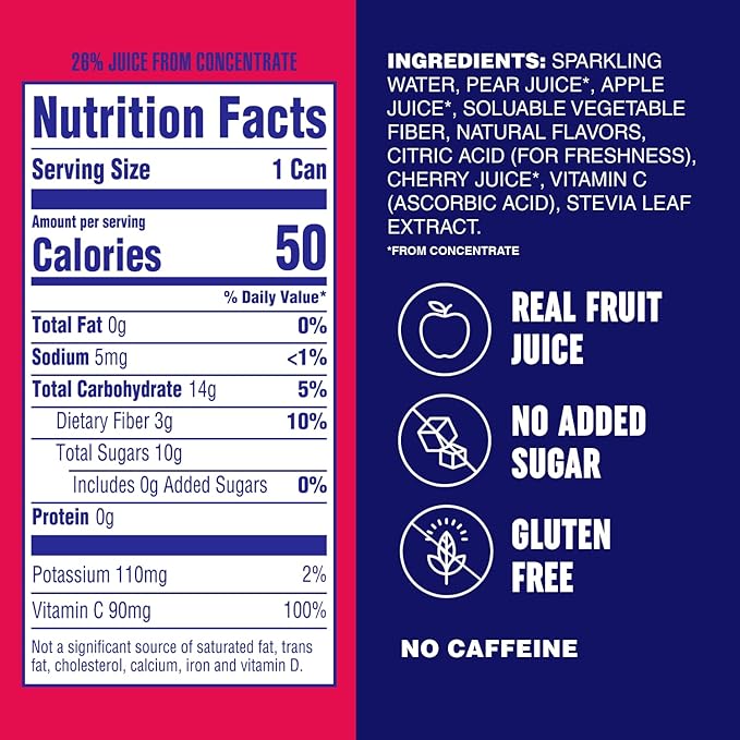 PLEZi Hydration &amp Sparkling Juice Drink Bundle – Lemon Lime x Stephen Curry &amp FiZZ Cherry Limeade – No Added Sugar Low Sugar 2X Electrolytes &amp Fiber – 16.9 Fl Oz + 12 Fl Oz (24 Pack Tota