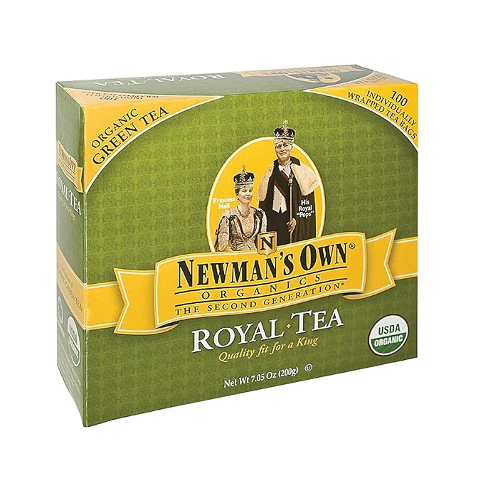 Newman's Own Organics Organic Royal Green Tea 40 Tea Bags per Box (Case of 6 Boxes)