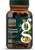 Gaia Herbs Turmeric Supreme Ache- Helps Provide Relief of Occasional Aches - with Turmeric Curcumin Black Pepper Devil’s Claw Ginger Feverfew &amp More - 120 Liquid Phyto-Capsules(60-Day Supply)
