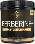 Berberine 1200mg HCL Plus Ceylon Cinnamon Capsules - Metabolic &amp Immune Support Berberine Supplement AMPK Metabolic Activator Complex Cardiovascular Support - Berberine HCL 1200 mg Capsules
