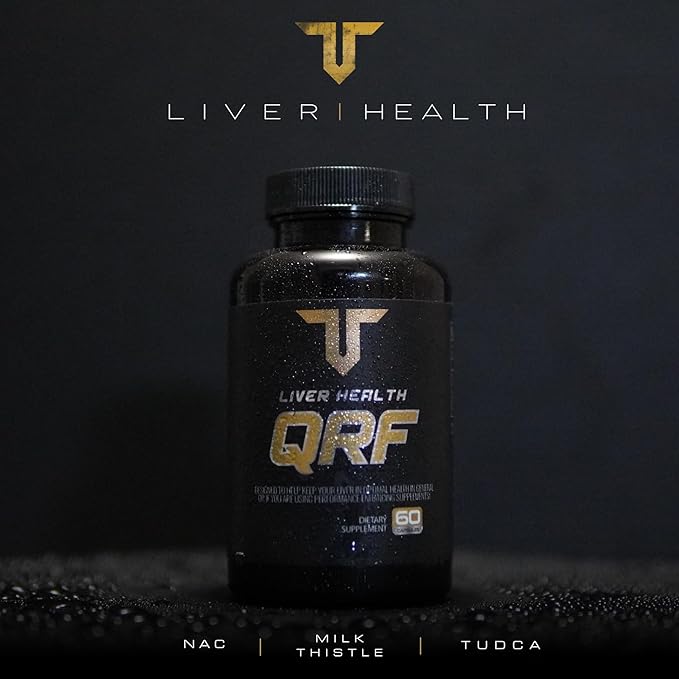 Troponin Nutrition QRF Liver Support Supplement - NAC 600mg TUDCA &amp Milk Thistle Extract - Liver Cleanse Detox &amp Repair Bile Flow Glutathione Booster - 60 Capsules