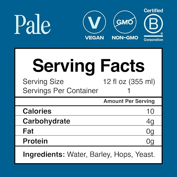 Partake Brewing Craft Non Alcoholic Beer Pale Ale 24 Pack x 12 Fl Oz Cans - Low-Calorie Low-Carb No Sugar All-Natural Ingredients - Award-Winning Taste Non Alcoholic Beer Without the Empty Calori