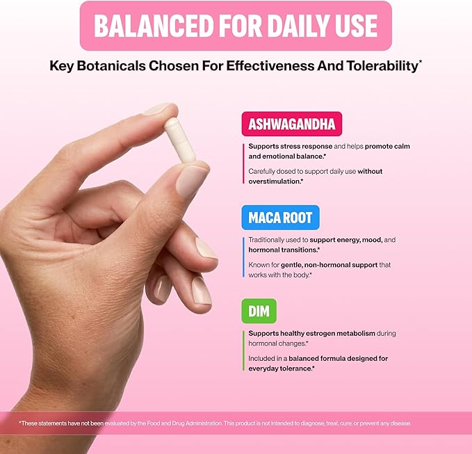 Hormone Harmony for Women – Natural Hormonal Balance Support for Menopause &amp Perimenopause – Hot Flashes Mood Swings Cravings Bloating Relief – 60 Capsules