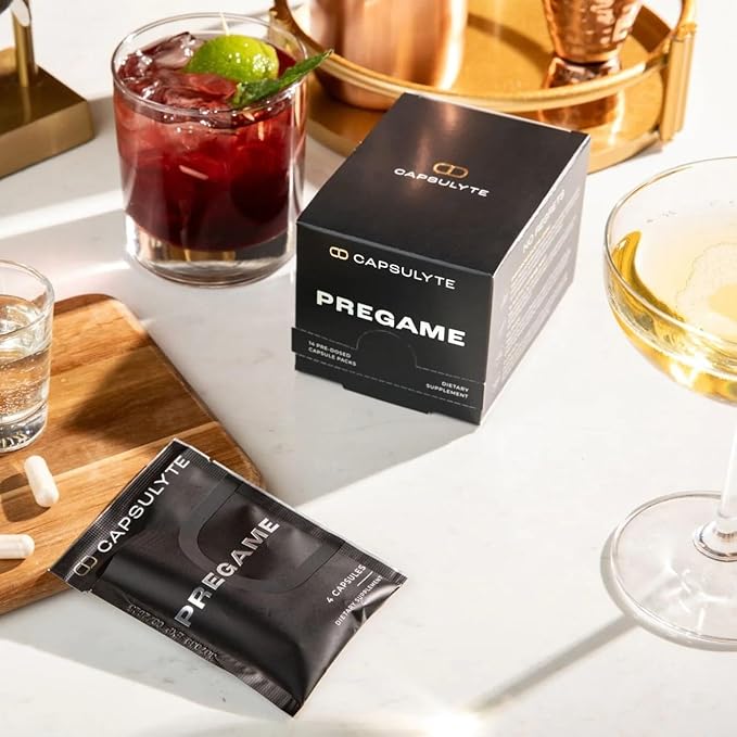 Pregame | Prevent Feeling Awful After Drinking | Alcohol Aid and Liver Health | Doctor Formulated | DHM N-Acetyl Cysteine NAC Milk Thistle | 2 Box Pack (28 Doses 112 Capsules)