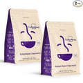 Coffee Bean Direct Classic Coffee Variety Bundle – Colombian &amp Italian Espresso Whole Bean 1 Pound Bags (Pack of 2)