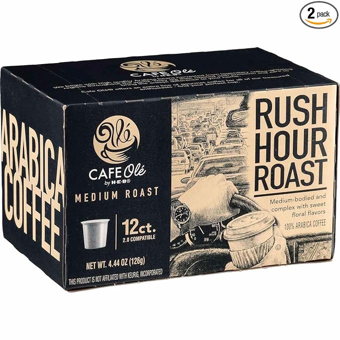 CAFE Olé by H‑E‑B Medium Roast Rush Hour Roast Coffee Single Serve Cups 12 ct 2 Boxes