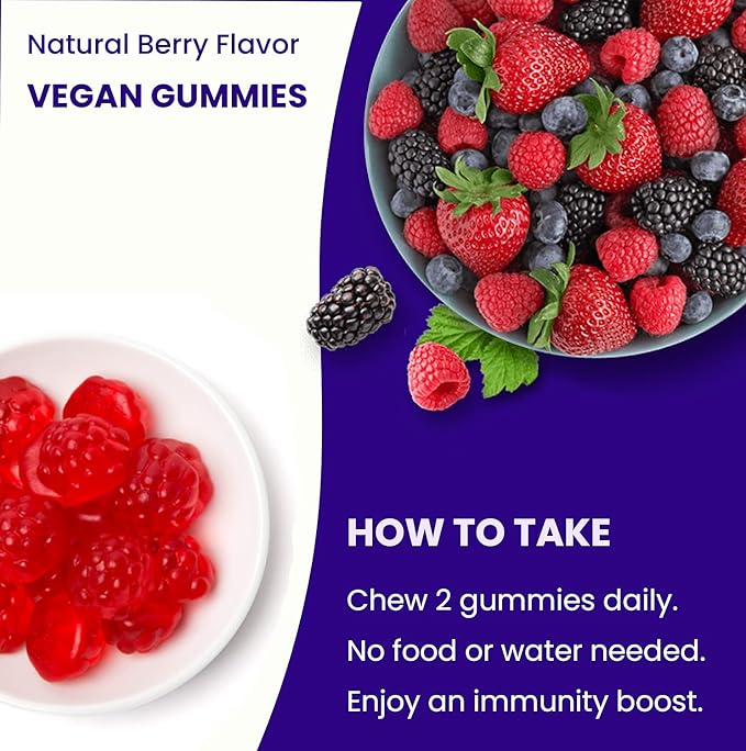 NutraChamps Elderberry Gummies Sambucus Elderberry Gummies for Adults &amp Kids Vitamin C Propolis &amp Echinacea Max Strength Immune Support Gummies Natural Berry Flavor 120 Gummies (Pack of