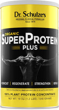Dr. Schulze's SuperProtein Plus - Plant-Based Protein Powder - Active Lifestyle Supplement - Supports Muscle Health - Drink Mix - Gluten-Free &amp Vegan - 19 oz (20 Servings)