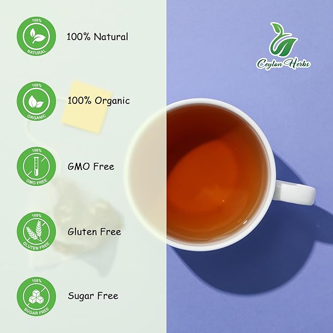 100 Guaco Mikania Tea Bags - 100% Pure Organic Wild-Crafted Herbal Tea Bags for a Refreshing Earthy Brew
