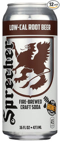 Sprecher Low-Cal Root Beer Soda Kosher Gluten Free 16 Fluid Ounce (Pack of 12)