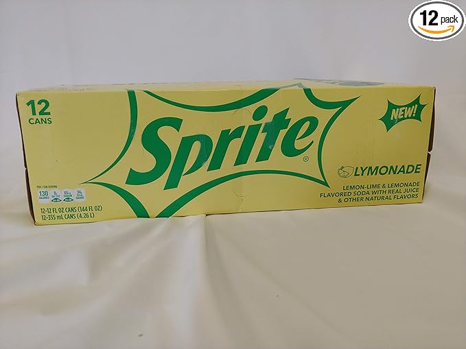 Sprite Lymonade Lemon Lime &amp Lemonade Soda Soft Drink 12 Fl Oz (Pack Of 12)