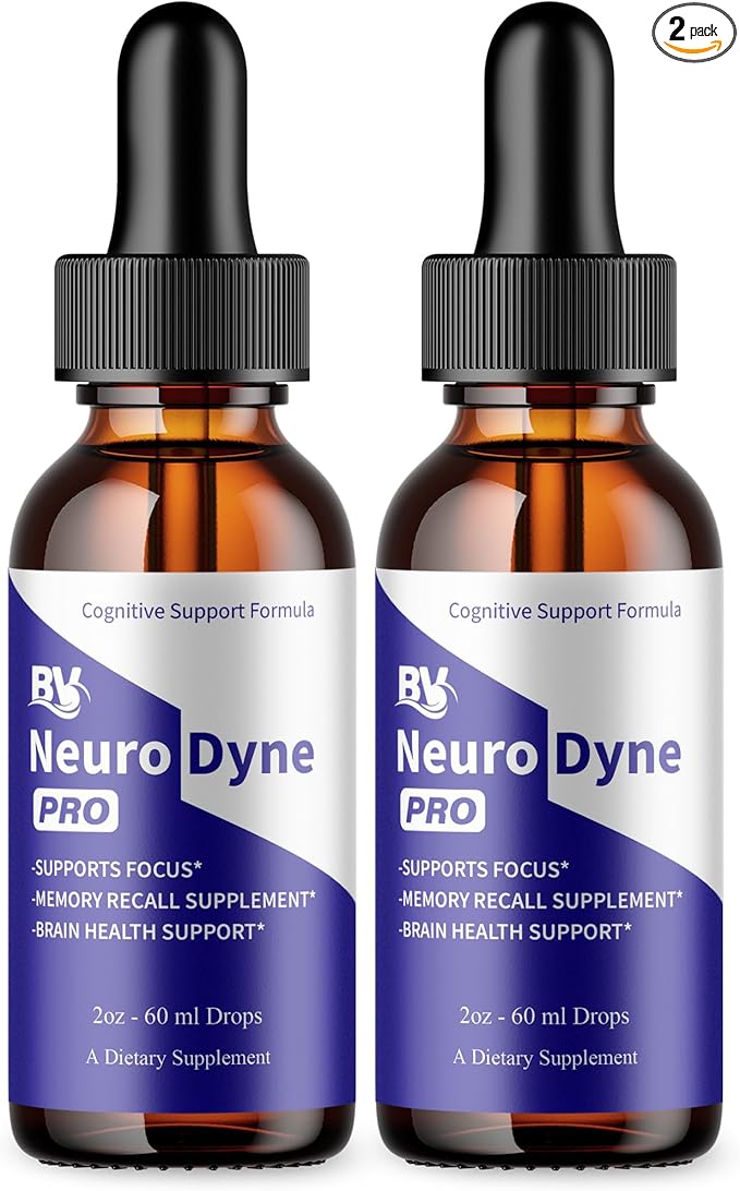 BLUE VIBE NeuroDyne Drops Neuro Dyne Advanced Strength Overall Health &amp Wellness Support Supplement NeuroDyne Premium All Natural Daily Health and Overall Energy Formula (2 Pack - 4oz / 120ml)