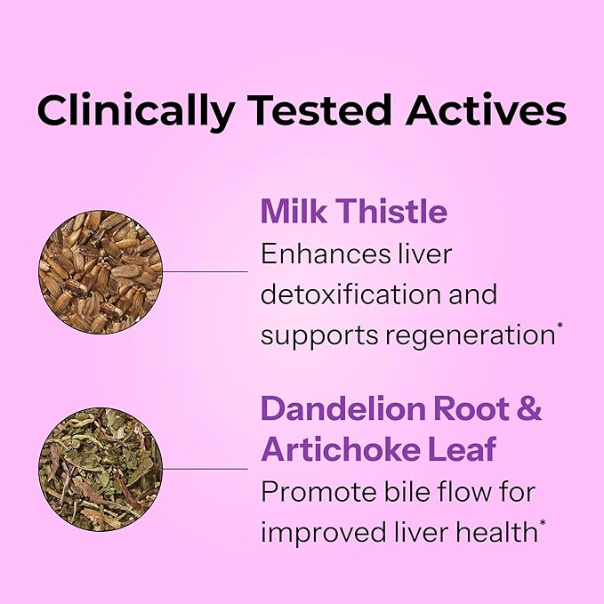 HUM Wing Man Liver Support Supplement with Milk Thistle Dandelion Root Powder &amp Artichoke Leaf Extract For Liver Health &amp Function Support Milk Thistle Supplement Helps Flush Out Toxins 60