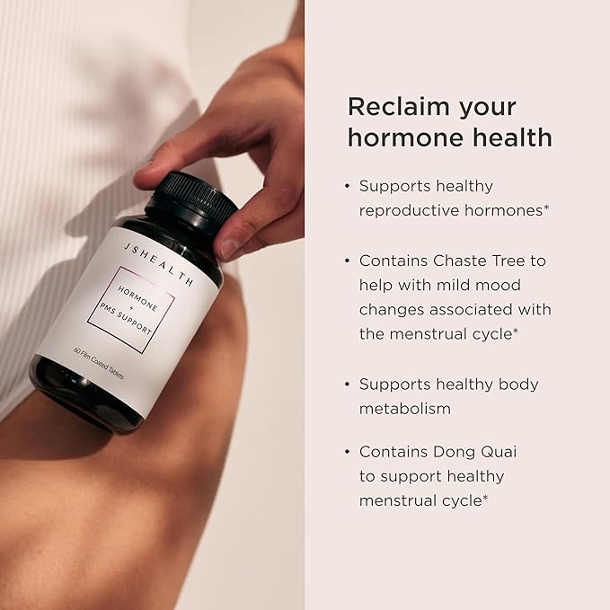 JSHealth Vitamins Hormone Balance for Women and PMS Support Supplement - Premenstrual Symptom Relief with Vitamins B3 B6 &amp Magnesium (60)
