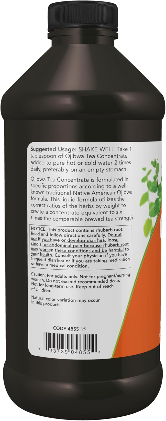 NOW Foods Supplements Ojibwa Tea Concentrate 6x the strength of brewed Ojibwa Tea Herbal Concentrate 16-Ounce