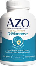 AZO D Mannose Urinary Tract Health Cleanse Flush &amp Protect The Urinary Tract No.1 Pharmacist Recommended Brand Clinical Strength Non-GMO 120 Count