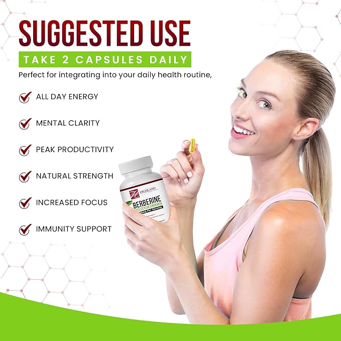 Berberine with Ceylon Cinnamon 1200 mg - Berberine HCL and Cinnamon for Blood Sugar and Metabolic Support - Non-GMO - Natural Support for Healthy Lifestyle - 120 Veg Capsules