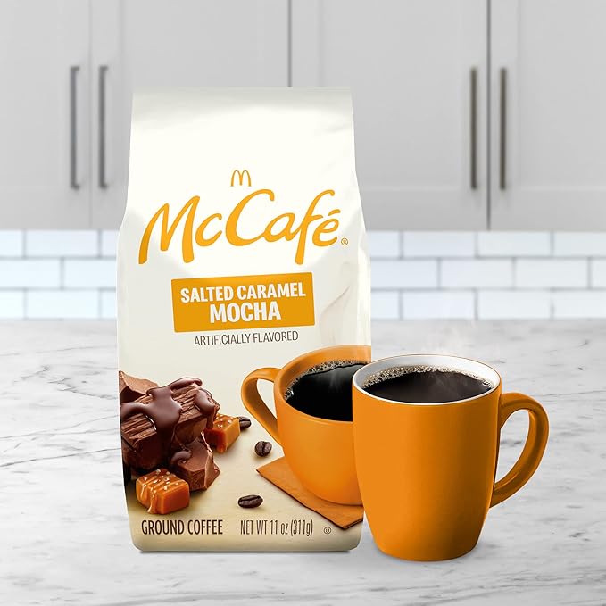 McCafe Salted Caramel Mocha Ground Coffee Flavored 11oz. Bagged