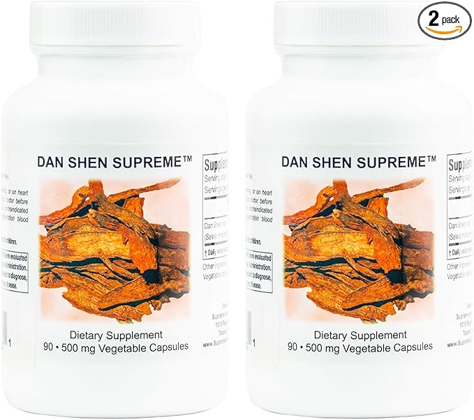 Supreme Nutrition Dan Shen Supreme 90 Pure Red Sage Vegetarian Capsules | 2 Pack