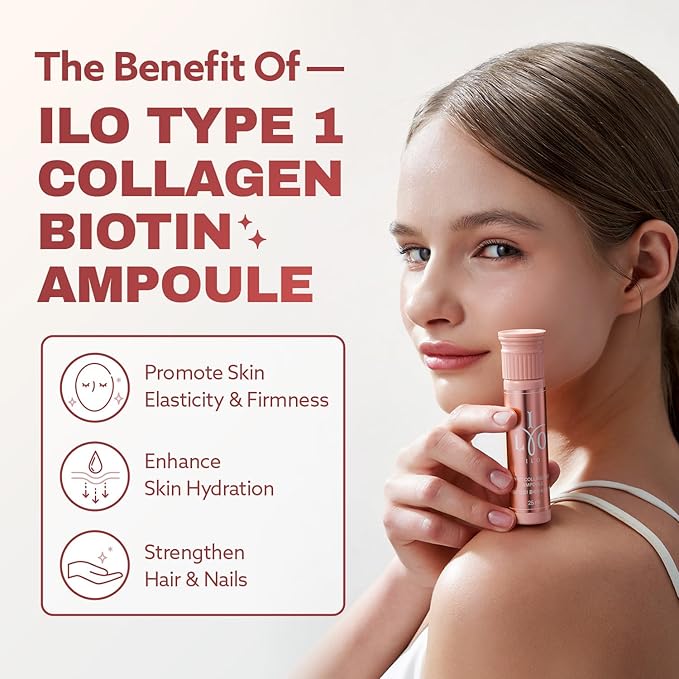 ILO Type 1 Collagen &amp Glutathione Bundle | Skin Hydration &amp Radiance Support | 14 Servings Collagen &amp 30 Servings Glutathione | Orange &amp Green Apple Flavor