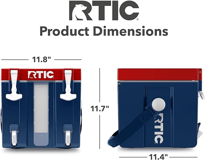 RTIC Halftime Water Cooler Portable Carrier Container Drink Beverage Dispenser Stackable with 2 Taps Bottleless BPA-Free for Sports Camping BBQ Parties Picnic &amp More Patriot