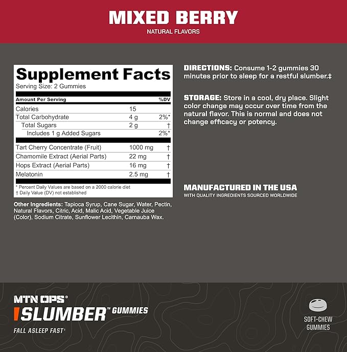 MTN OPS Slumber Gummies + Slumber Sleepy Cider Bundle