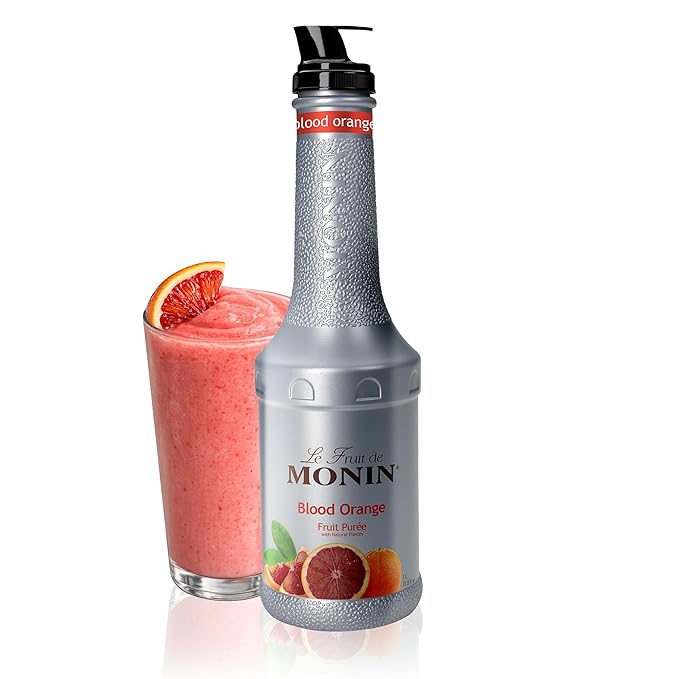 Monin - Blood Orange Purée Tart Juicy Citrus Taste Great for Lemonades Cocktails and Culinary Creations Vegan Gluten-Free (1 Liter)