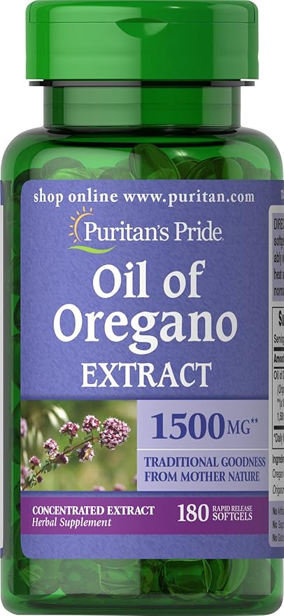 Puritan's Pride Oil of Oregano Extract 150 mg Softgels 180 Count