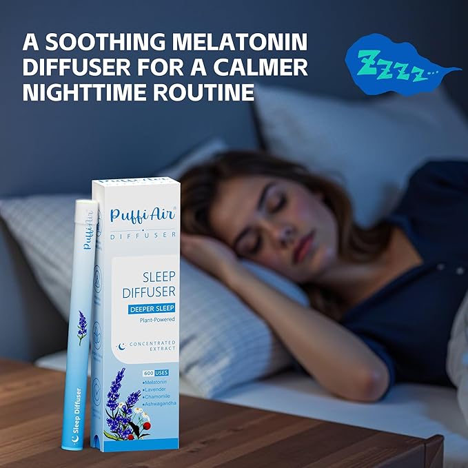 Herbal Diffuser Trio Lung Cleanse Sleep and Relax Diffuser with Extract of Mullein Melatonin and and Chamomile 100% Natural Swap Wellness De-Stress Trio 600 Uses Each