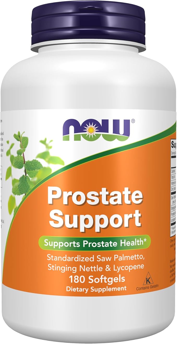 NOW Supplements Prostate Support Prostate Support with Standardized Saw Palmetto Stinging Nettle &amp Lycopene 180 Softgels
