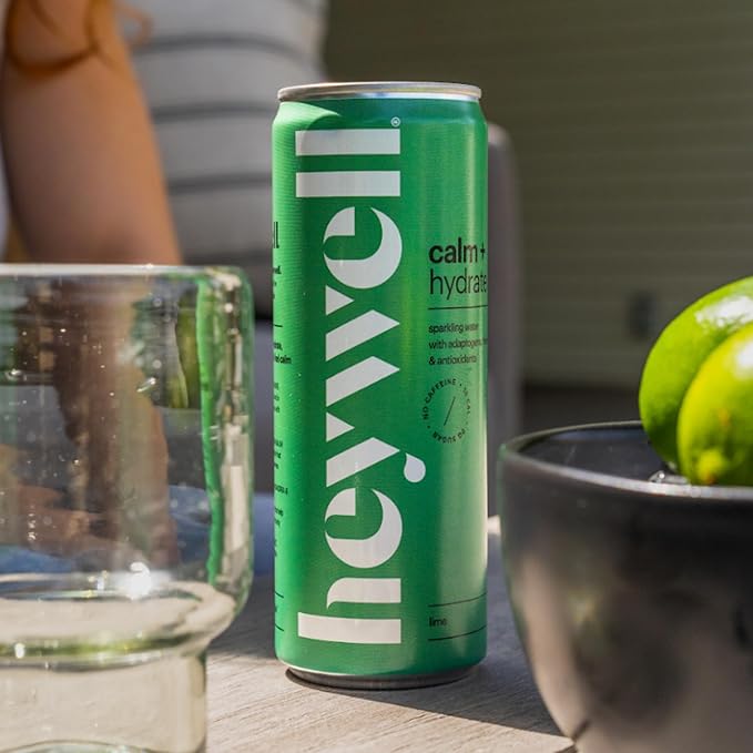 Heywell Sparkling Adaptogenic Trial Pack 12 Fluid Ounce (Pack of 6) - Organic Non GMO Vegan Gluten Free Dairy Free