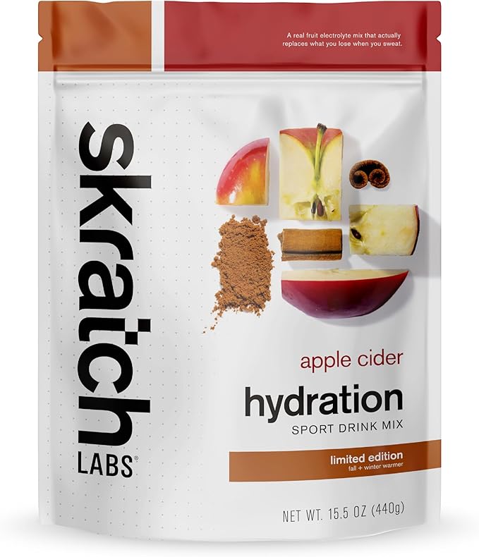 Skratch Labs Hydration Drink Mix – Real‑Fruit Electrolyte Powder for Fast Hydration &amp Endurance | Apple Cider | 20 Servings | Vegan Non‑GMO Clean Ingredients
